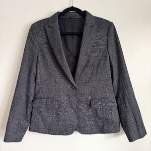 THEORY 100% Wool Grey Single Button Blazer | Size 12